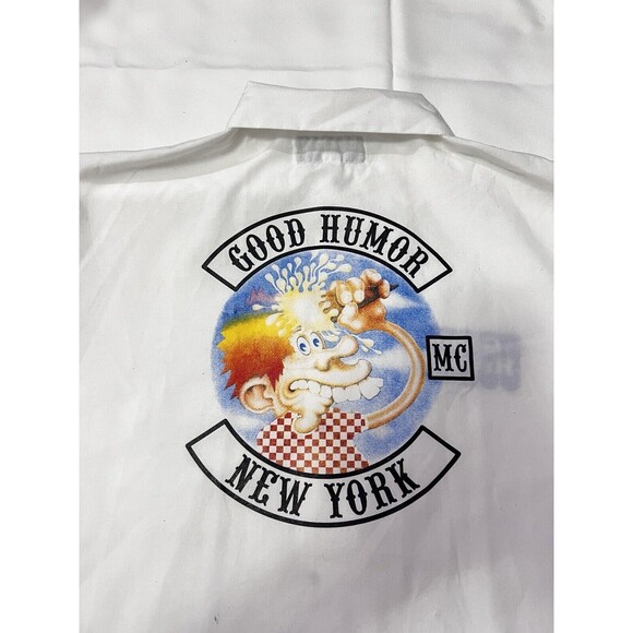 RARE VTG Grateful Dead X Good Humor Ice Cream Kid Graphic White Button up Sz L - Picture 1 of 11
